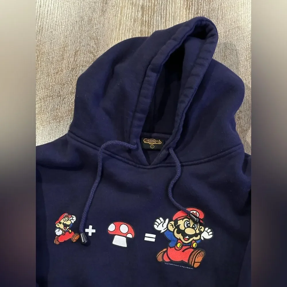 Y2K Nintendo Mario Mushroom Hoodie‎ kids large (14)
